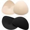 WLLHYF 2 Paia di Imbottitura Reggiseno Push Up Imbottitura Per Reggiseno Pad Di Bikini Inserti Pad Imbottitura Costume Donna Inserti Per Coppette Reggiseno Inserti Rimovibili Per Il Seno Le Donne