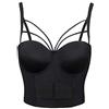 Woboren Donne con Reggiseno Corsetto Shapewear Top Ricamato Tracolla Regolabile push up reggiseno (Nero, XS)
