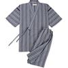 OWLONLINE Kimono Giapponese da Uomo Plus Size Pigiama a Maniche Corte Top e Pantaloni da Notte Pigiama Set Taglia L-A4