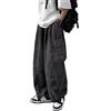 ORANDESIGNE Uomo Hip Hop Baggy Jeans Stampati Cargo Pantaloni Stile Hipster Denim Gamba Larga Allentata per Adolescenti Vintage Harajuku Dritti A Nero 3XL