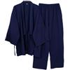 thefancypumpkin Fancy Pumpkin Camicia da Notte Pigiama da Notte in Cotone a Doppio Garza da Uomo in Cotone a Garza Giapponese [Navy, Taglia XL]