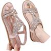Sobzia Sandali Comodi Donna,Sandali Donna Estive Gioiello Comodi Eleganti Sandalo da Spiaggia Antiscivolo Lavabili Scarpe Estivo Morbida Punta Aperta Ciabatte Leggero Bohémien Rosa 41
