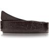 Erdi Ünver Pelle di struzzo Optikon cintura double face marrone scuro in vera pelle per uomo & donna 3,1 cm spessore cintura (95 cm)