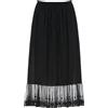 BEAUTELICATE Sottogonna Donna Lunga Corto Sottoveste a Gonna Cotone Antistatico Vita Elastica Mezza Gonna per Donna con Pizzo S-2XL (Nero - 80cm, M)