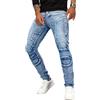 Oanviso Jeans Uomo Pantaloni in Denim a Foro Retto Skinny Jeans Pantaloni con Tasche Slim Fit Pant Vintage Pantaloni da Lavoro Ampi Hip Hop Foro Rotto Streetwear