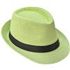 Miobo Cappello di Paglia, Cappello Panama, Cappello Fedora, Design Trilby, Protezione Solare 56-Cappello di Paglia-Verde