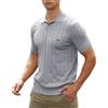 Suwangi Polo da Uomo Maniche Corte Shirts Lavorate a Maglia Casual Estive Moda Poloshirt