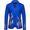 Generisch Sakko - Giacca sportiva da uomo, per il tempo libero, blazer, business, moderna, con 1 bottone, vestibilità normale, taglie forti, slim oro, glitterato, per matrimonio, con paillette, smoking e