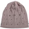 LIEROLYE Berretto con Strass e Perle da Donna, Berretto Leggero e Scintillante(Khaki)
