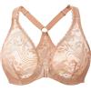 MELENECA Reggiseno con Chiusura Frontale con Ferretto in Pizzo Sfoderato con Retro Scollato da Donna Taglie Forti