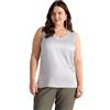 FIORELLA RUBINO: Top in Due Tessuti con Scollo a V Curvy Size Grigio Stagione Primavera Estate 2025.
