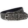styleBREAKER Cintura in pelle con borchie colorate,80cm / Grigio scuro