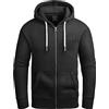 Grin&Bear Felpa con Cappuccio e Zip da Uomo GB602-Black-L