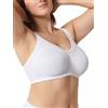 Selene, Reggiseno Donna in Cotone Traspirante, Senza Ferretto e Imbottitura, Collezione Blanca, Colore Bianco, Taglia 3D