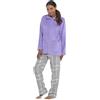 undercover lingerie Undercover - Giacca da letto in pile morbido da donna per l'inverno, con trama a nido d'ape, cerniera lampo, con tasche, Viola chiaro, 22-24