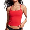 CRZ YOGA Scollo Rotondo Top Tankini | Imbottitura Rimovibile, Coppa A-D, Lunghezza Vita, Racerback, Nuoto, Costume da Bagno per Donna