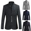 sutelang lurryly Blazer - Colletto alto da uomo, a maniche lunghe, elegante, con bottoni, semplice, autunno e inverno, tinta unita, casual, costume da Cargo Blazer Top