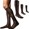 LADY·C 3 PAIA calze pregiate DUBLO misto lana rasata lunga fino al ginocchio uomo eleganti (IT, Numero, 41, 42, Regular, Regular, MARRONE)