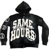 Silver Basic Donna Felpa Y2K Harajuku Style Felpa con Cappuccio con Stampa Lettera 2025 Moda Zip Hoodie Sweatshirt con Tasche Casual Classico Primavera Autunno