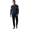 Sergio Tacchini Pigiama da Uomo in Jersey di Cotone, Art. F_PGI_35B26 Blu XL