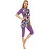 TaissBocco Rash Guard da Donna Costume da Bagno Modesto per Ragazze Manica Corta Bikini Costumi da Bagno da Surf Burkini (K5, XL)