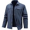 Generisch Camicia tattica da uomo a maniche lunghe, con tasca sul petto, traspirante, per safari, per attività all'aperto, da lavoro, militare, protezione UV