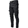 EXECAB Pantaloni da Moto da Uomo, Jeans da Lavoro Slim Fit con Tasche ulti, Pantaloni in Denim da Lavoro Resistenti, Pantaloni Slim Fit (IT, Testo, XXL, Regular, Regular, Nero)