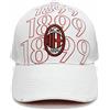 ACM 1899 Cappello AC Milan Ufficiale Baseball Bianco con Logo e Grafica 1899 - Berretto Regolabile - 100% Cotone - Prodotto con Licenza- 2023011
