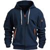 Jabidoos Felpa Zip Uomo - Felpe Uomo con Zip e Cappuccio Hoodie Leggera con Tasche Felpa Sportiva Cotone Felpe Lavoro Pullover Tinta Unita Casual Maglione Autunno Inverno