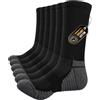 Alaplus Calzini Lunghi Uomo Donna 6 Paia, Calze lavoro in Cotone Traspiranti Antiscivolo, Calzini Sportive Uomo Estive Ideali per Running Trekking (IT, Numero, 35, 38, Regular, Regular, CL01-Nero)