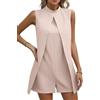 shownicer Tuta Donna Monopezzi E Tutine Elegante Jumpsuit Senza Maniche Tinta Unita Tuta Estiva Corta Pagliaccetto Pantaloncini Overall Cerimonia Cocktail Overall