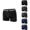 Navigare 6 Boxer Uomo Cotone Elasticizzato Elastico Esterno Art. 573/E Bianco O COLORATO (6/XL, Nero/Blu/Grigio)