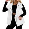 Fulidngzg Piumino Donna Invernale 100 Grammi in D'Oca Senza Maniche con Collo Revers Gilet Leggero Trapuntato Sportivo Piumini Smanicato Elegante Casual Giacca Primaverile Imbottito per Case Sportiva,Bianco,S