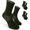 Safersox Calzini sportivi Safersox da uomo e donna - con protezione antizanzare, 3 Paia, Oliva, 39-42