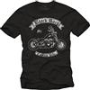 MAKAYA Maglietta Moto - T-Shirt Biker Uomo - Regali per Lui Anarchy Nera XXXXL