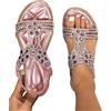 Sobzia Sandalo Donna Estivo,Sandali Donna Estive Gioiello Comodi Eleganti Sandalo da Spiaggia Antiscivolo Lavabili Scarpe Estivo Morbida Punta Aperta Ciabatte Leggero Bohémien Rosa 38