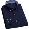 Adhdyuud Camicie casual da uomo in cotone Oxford Business Solid Regular Fit manica lunga plaid camicia a righe