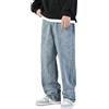 RUMAOZIA Jeans da uomo Baggy Y2K Jeans skateboard jeans con gamba larga Harajuku Denim Pants blu dritti jeans Trouser Streetwear Vintage Denim Pantaloni Hip Hop Pantaloni Straight Leg Jeans
