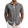 COOFANDY Camicia Uomo Maniche Corte Estiva Regular Fit Casual Leggera da Spiaggia per Vacanza