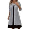 shownicer Vestito Maglioni Donna Invernale Elegante Manica Lunga Girocollo Maglione Vestito Casual Linea-A Knitted Dress per Autunno Inverno