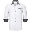 Enlision Camicia Uomo Bianco Manica Lunga Regular Fit M, Camicia Elegante con Tessuto Antirughe No Stiro, Abbigliamento Formale Business Casual per Ufficio Matrimonio Cerimonia