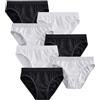 NEXT Ragazza Confezione da 7 Slip Bikini Nero/Bianco/Grigio 7 Anni-8 Anni