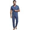 SNELLY Pigiama Uomo Cotone Estivo, CL872 Blu Melange