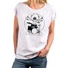 MAKAYA Maglietta Donna Corta Lunga Sexy - Rock n Roll T-Shirt Drummer