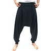 SAVARI | Pantaloni Harem senza tasche | Etnico | Confortevole | Pantaloni ideali per Yoga, Pilates e Danza | Uomini e donne | Nessun tiro basso e vita larga | Nero, Bianco, Grigio, Blu, Vino | S-3XL ·