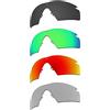 EZReplace Lenti di ricambio per occhiali da sole Oakley Si Ballistic M Frame 2.0 (lenti polarizzate), nero carbone + verde primavera + rosso fuoco + metallo argento, Taglia unica