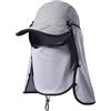 GADIEMKENSD Cappello da Pesca Estivo Escursionismo Giungla Montagna Cappellino da Baseball a Rapida Asciugatura Copertura Viso e Collo con Aletta Impermeabile Cappellini Traspiranti Grigio Chiaro