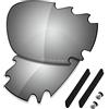 SAUCER Lenti di ricambio di alta qualità e kit in gomma per giacca da corsa ventilata Oakley Jawbone | Jawbone Vented Racing Jacket Low Bridge Fit Occhiali da sole ad alta definizione - Metallo