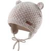 XIAOHAWANG Bambino Earflap Beanie Cappello Morbido Bambino Knit Berretti Carino Orso Neonato Bambino Ragazza Cappelli Autunno Inverno