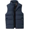 Peuignao Gilet Uomo Imbottito Invernale Giubbino Giubbotto Smanicato Uomo Invernali Gilet Giacca Senza Maniche Uomo Gilet Imbottiti Trapuntato Uomo Taglie Forti Oversize Cappotto Smanicato Puffer Blu 4XL